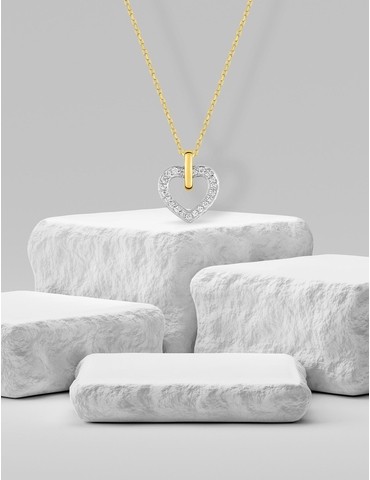 Collier cœur en or jaune...