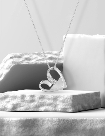 Collier cœur oxydes de...