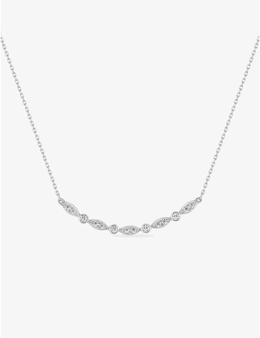 Collier barette en or blanc...