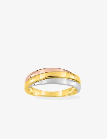 Bague tricolore or 375 ‰