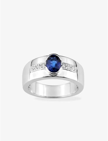 Bague en or blanc 750 ‰,...