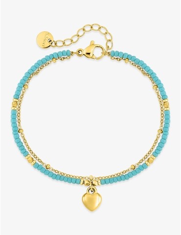 Bracelet à double chaîne en...