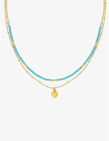 Collier à double chaîne en...