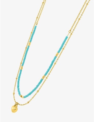 Collier à double chaîne en...