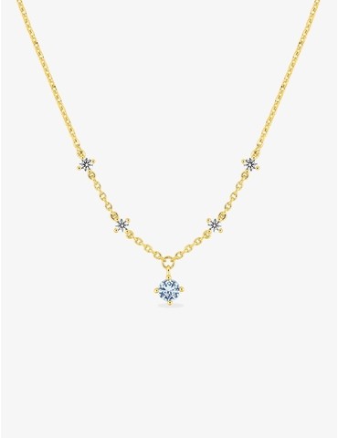 Collier en plaqué or avec...