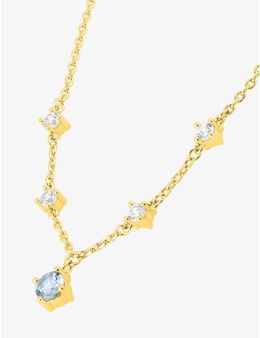Collier en plaqué or avec...