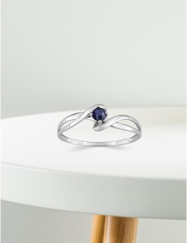 Bague entrelacs or blanc...