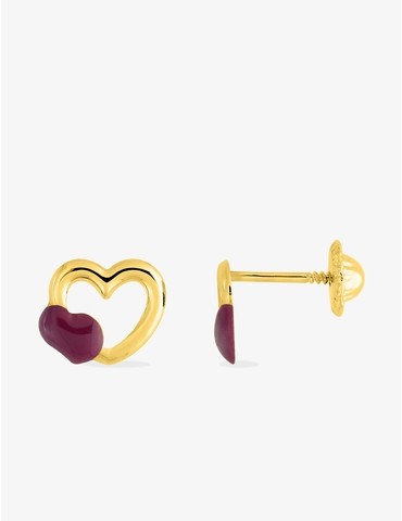 Boucles d'oreilles cœur or...