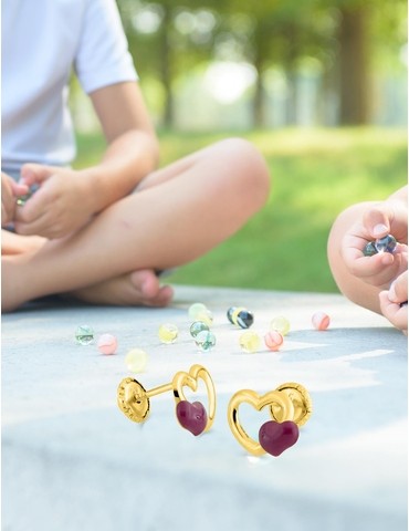 Boucles d'oreilles cœur or...