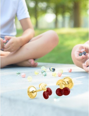 Boucles d'oreilles cerises...