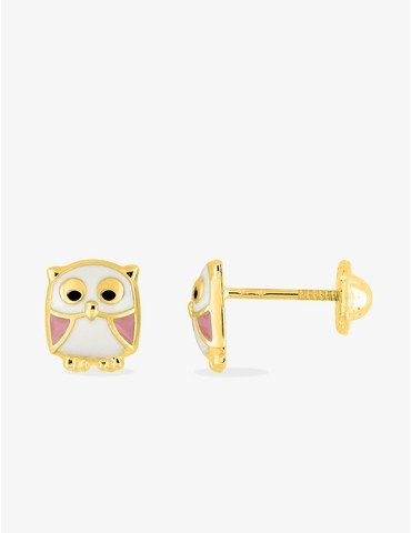 Boucles d'oreilles hibou or...