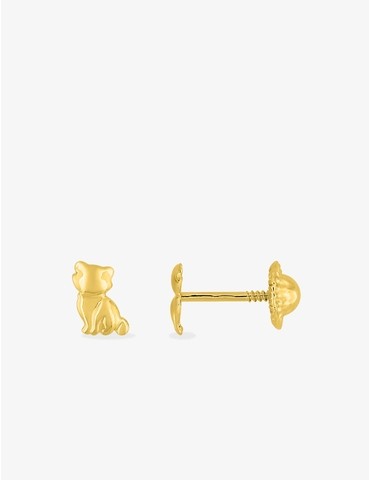 Boucles d'oreilles chat or...