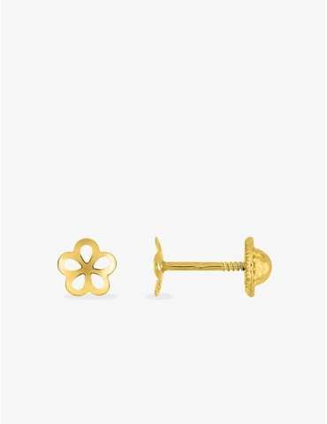 Boucles d'oreilles fleur or...