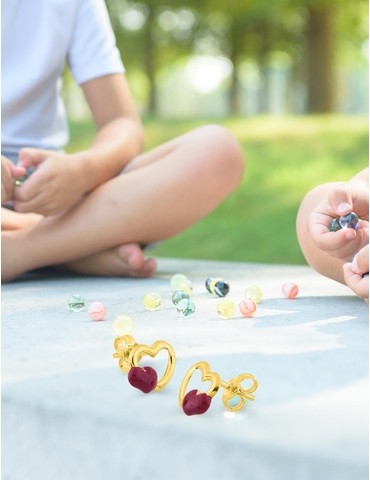 Boucles d'oreilles cœurs or...