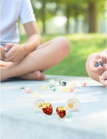 Boucles d'oreilles fraises...
