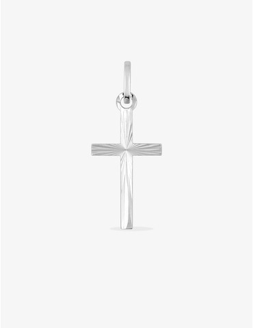 Pendentif croix en or blanc...
