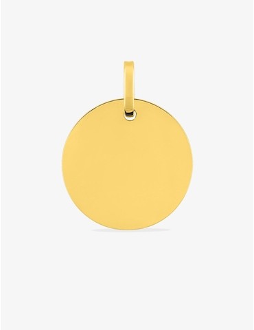 Pendentif jeton en or jaune...