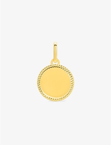 Pendentif jeton en or jaune...