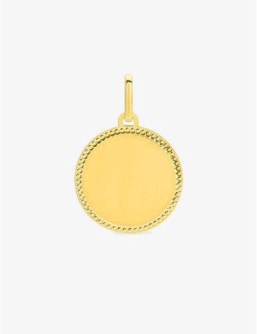 Pendentif jeton en or jaune...