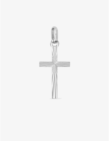 Pendentif croix or blanc...