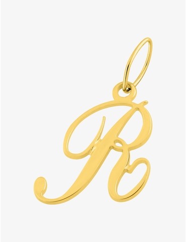 Pendentif lettre R en or...