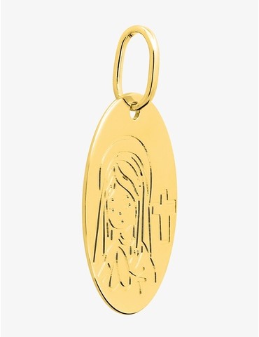 Pendentif plaqué or religieux