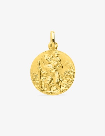 Médaille plaqué or ronde...