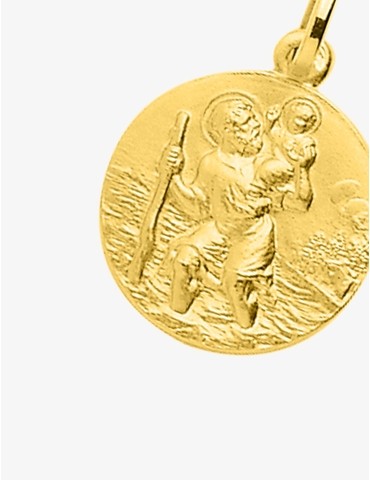 Médaille plaqué or ronde...