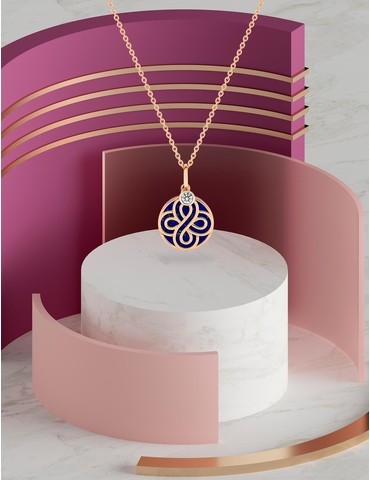Collier Chance or rose 750‰...