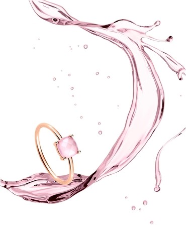 Bague or rose 750 ‰ et...