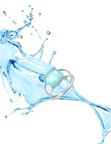 Bague or blanc 750 ‰...