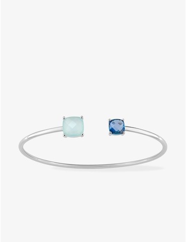 Bracelet jonc or blanc 750...