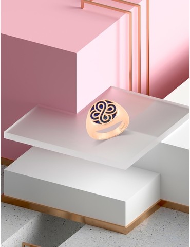 Bague Chance or rose 750‰...