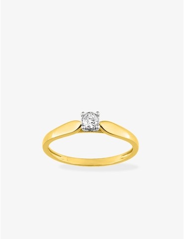 Bague solitaire serti 4...