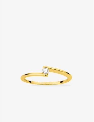Bague solitaire or jaune...