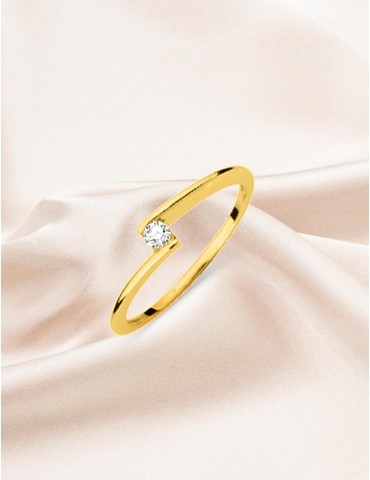 Bague solitaire or jaune...