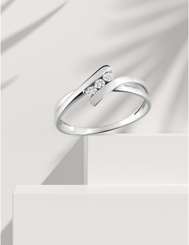 Bague Trilogie or blanc...