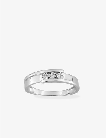 Bague Trilogie or blanc...