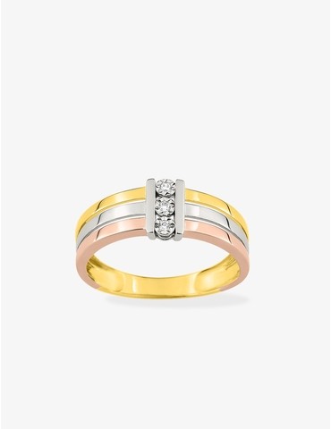 Bague Trilogie trois ors...