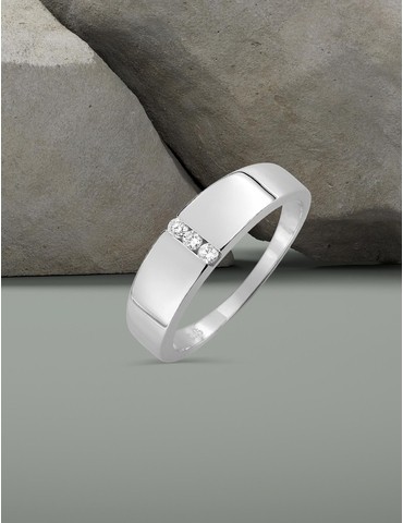 Bague Trilogie or blanc...