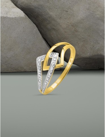 Bague or jaune 375‰ et...