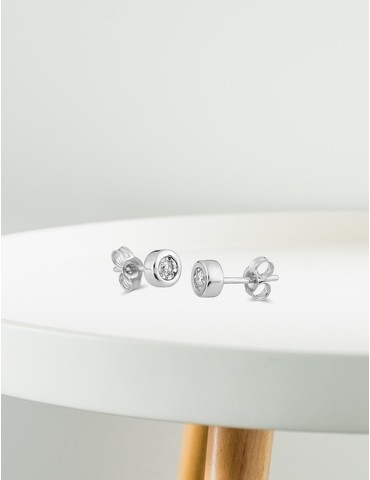 Boucles d'oreilles or blanc...