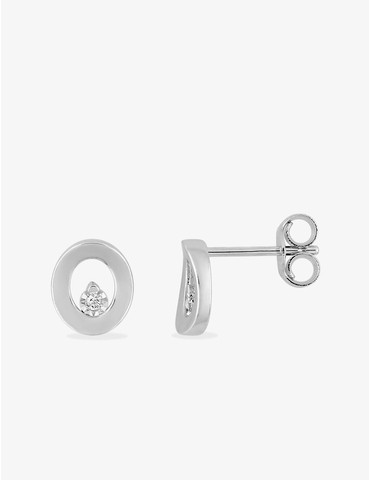 Boucles d'oreilles or blanc...