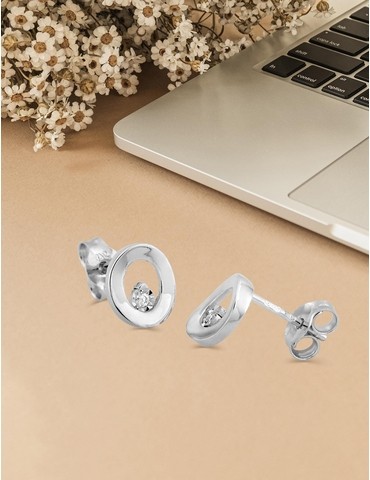 Boucles d'oreilles or blanc...