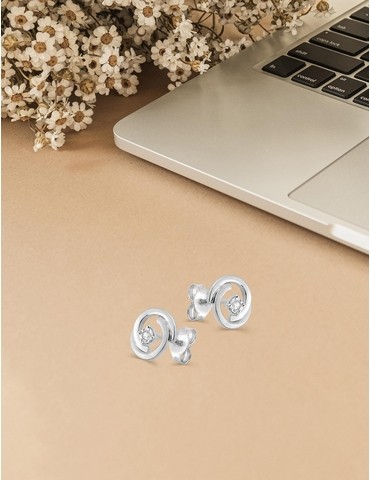 Boucles d'oreilles or blanc...
