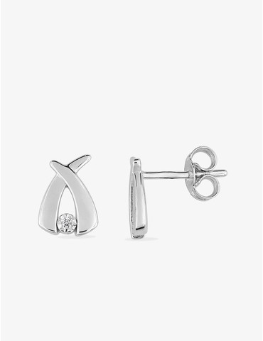 Boucles d'oreilles or blanc...