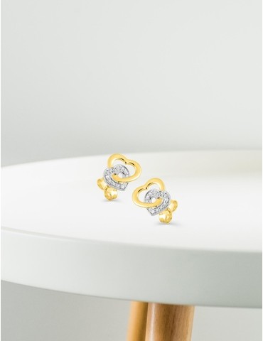 Boucles d'oreilles cœur or...