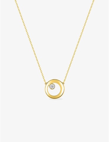 Collier or jaune 375‰ et...