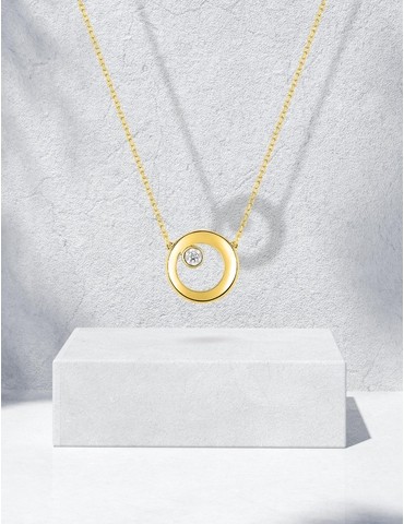 Collier or jaune 375‰ et...