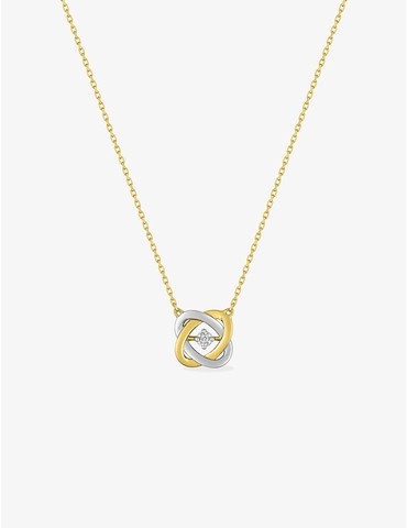 Collier entrelacs or jaune...